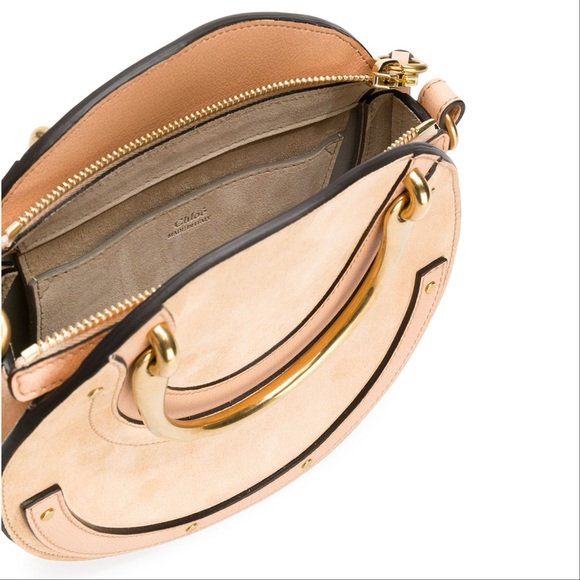 Chloe Small Pixie Round Bag in Biscuit Pink - Picture 2 of 16